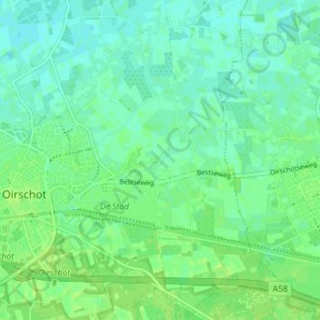 Bijsterveldの地形図、標高、地勢