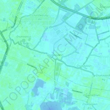 Ban Sam Phraekの地形図、標高、地勢