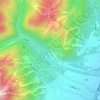 どんぐりの地形図、標高、地勢