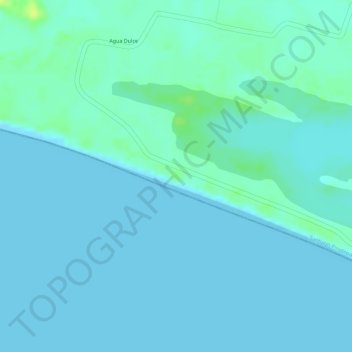 Playa Corraleroの地形図、標高、地勢