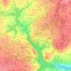 Le Louvreの地形図、標高、地勢