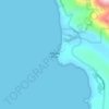 Ragged Pointの地形図、標高、地勢