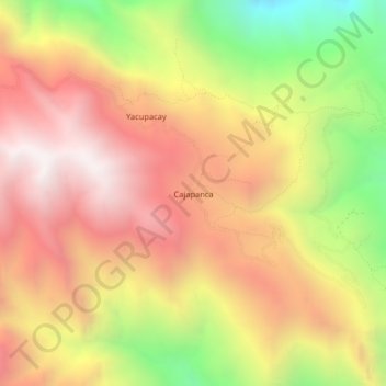 Cajapancaの地形図、標高、地勢