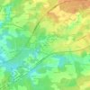 Catinの地形図、標高、地勢