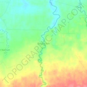 Balai Kasihの地形図、標高、地勢