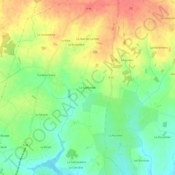 La Greffinièreの地形図、標高、地勢