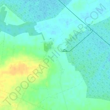 Clonfertの地形図、標高、地勢