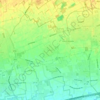 Furatoの地形図、標高、地勢