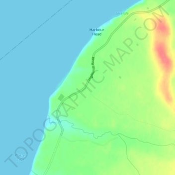 Highlandsの地形図、標高、地勢