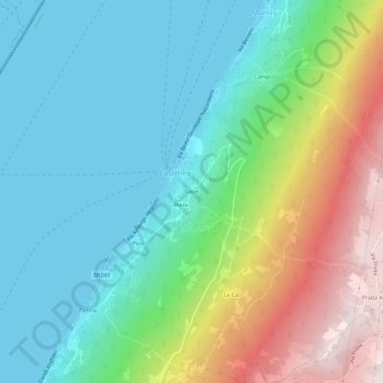 Fasorの地形図、標高、地勢