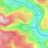 Clydach Valeの地形図、標高、地勢