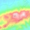 雪峰山の地形図、標高、地勢