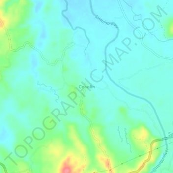 Cebolinの地形図、標高、地勢