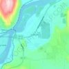 Thornhillの地形図、標高、地勢