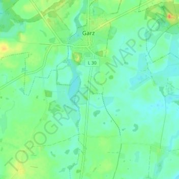 Wendorfの地形図、標高、地勢