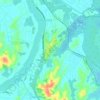 Meremereの地形図、標高、地勢