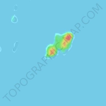 松島の地形図、標高、地勢