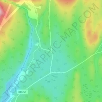 Chute-des-Passesの地形図、標高、地勢