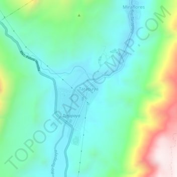 Tarapayaの地形図、標高、地勢