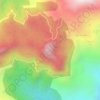 Cerro El Cirioの地形図、標高、地勢