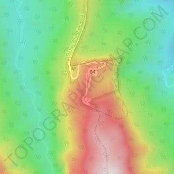 Binna Burraの地形図、標高、地勢