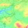 Powmillの地形図、標高、地勢