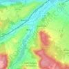 Les Cézardièresの地形図、標高、地勢