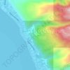 Temaruataの地形図、標高、地勢
