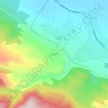 Kojoriの地形図、標高、地勢