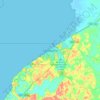 Campecheの地形図、標高、地勢