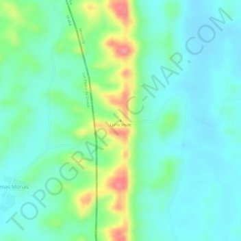 Loma Verdeの地形図、標高、地勢