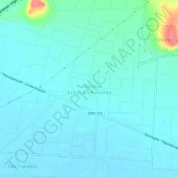 Purísima de Cubos (La Purísima)の地形図、標高、地勢