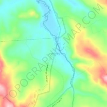 Lavrinhasの地形図、標高、地勢