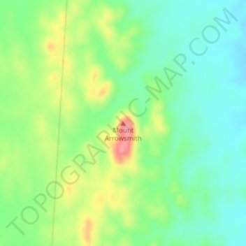 Mount Arrowsmithの地形図、標高、地勢