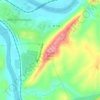 Mount Athosの地形図、標高、地勢