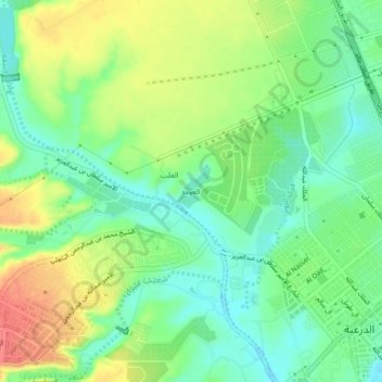 `Awdahの地形図、標高、地勢