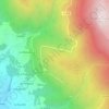 La Halleの地形図、標高、地勢