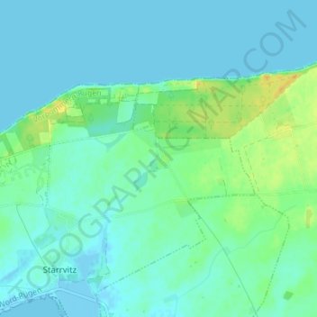 Nonnevitzの地形図、標高、地勢