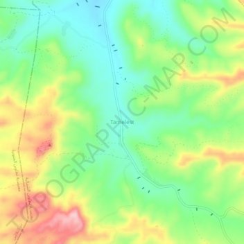 Tamelestの地形図、標高、地勢