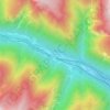 Mittewaldの地形図、標高、地勢