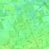 大牛坊村の地形図、標高、地勢