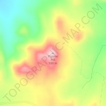 Figtree Hillの地形図、標高、地勢