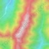 赤岩岳の地形図、標高、地勢