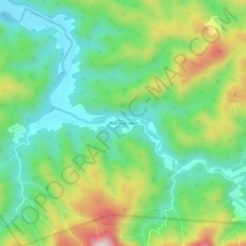 Warnow Altoの地形図、標高、地勢