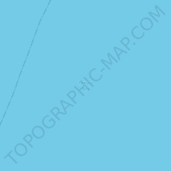 Tampa Bayの地形図、標高、地勢