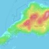 Highest Peakの地形図、標高、地勢