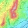見越山の地形図、標高、地勢