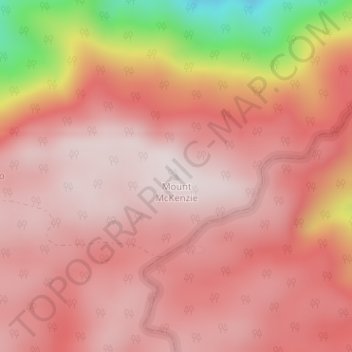 Mount McKenzieの地形図、標高、地勢