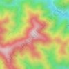 烏帽子山の地形図、標高、地勢