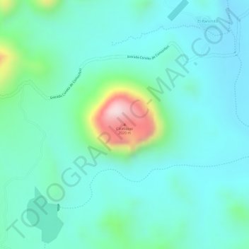 Calabazasの地形図、標高、地勢
